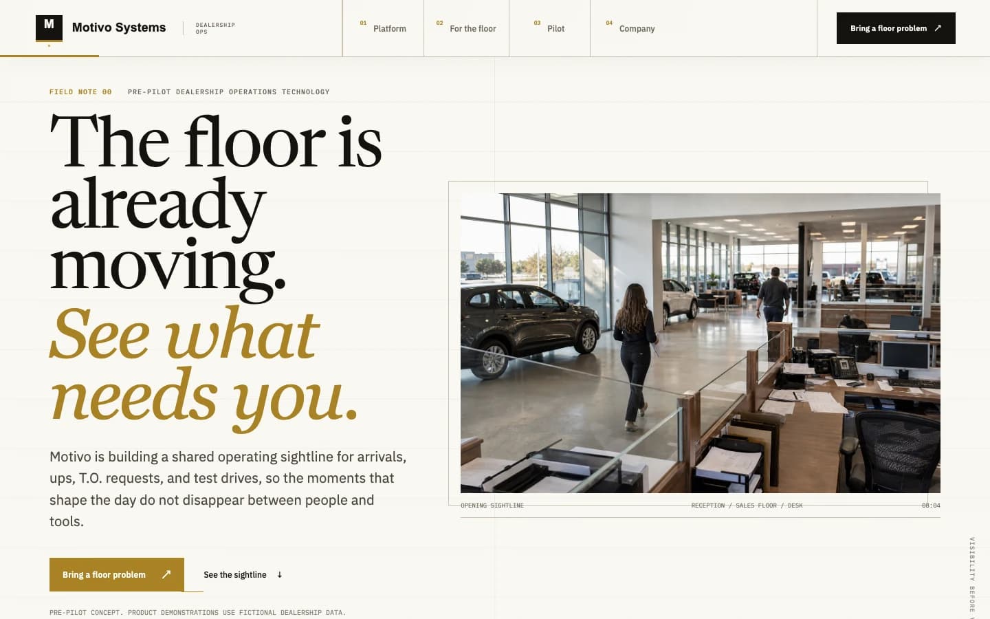 Motivo Systems live website screenshot